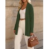 Zeagoo Cardigan Sweaters for Women Open Front Cardigans Long Sleeve Sweater(Green)