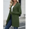 Zeagoo Cardigan Sweaters for Women Open Front Cardigans Long Sleeve Sweater(Green)