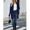 Zeagoo Cardigan Sweaters for Women Open Front Cardigans Long Sleeve Sweater(Navy Blue)
