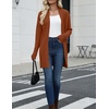 Zeagoo Cardigan Sweaters for Women Open Front Cardigans Long Sleeve Sweater(Orange)