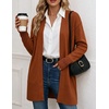 Zeagoo Cardigan Sweaters for Women Open Front Cardigans Long Sleeve Sweater(Orange)