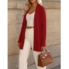 Zeagoo Cardigan Sweaters for Women Open Front Cardigans Long Sleeve Sweater(Red)
