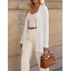 Zeagoo Cardigan Sweaters for Women Open Front Cardigans Long Sleeve Sweater(White)
