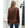 Zeagoo Satin Blouses for Women Silk Tops Long Sleeve Shirts Fall Clothes(A-brown)