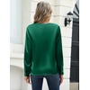 Zeagoo Satin Blouses for Women Silk Tops Long Sleeve Shirts Fall Clothes(Green)