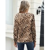 Zeagoo Satin Blouses for Women Silk Tops Long Sleeve Shirts Fall Clothes(Leopard Print)