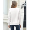 Zeagoo Satin Blouses for Women Silk Tops Long Sleeve Shirts Fall Clothes(White)