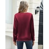 Zeagoo Satin Blouses for Women Silk Tops Long Sleeve Shirts Fall Clothes(Wine Red)
