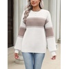 Zeagoo Sweaters for Women 2026 Loose Fit Chunky Knit Casual Fall Outfits(01 Khaki Block)