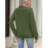 Zeagoo Sweaters for Women 2026 Loose Fit Chunky Knit Casual Fall Outfits(Army Green)