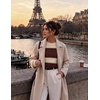 Zeagoo Sweaters for Women 2026 Loose Fit Chunky Knit Casual Fall Outfits(Brown Beige Block)