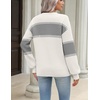 Zeagoo Sweaters for Women 2026 Loose Fit Chunky Knit Casual Fall Outfits(Grey Block)