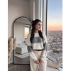 Zeagoo Sweaters for Women 2026 Loose Fit Chunky Knit Casual Fall Outfits(Grey Block)