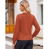 Zeagoo Womens Cropped V Neck Sweaters 2026 Fall Trendy Long Latern Sleeve Ribbed Knit Pullover Sweater Tops(Orange)