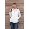 Zeagoo Womens Puffer Vest Lightweight Quilted Coat Sleeveless Jackets(A-white)