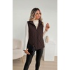 Zeagoo Womens Puffer Vest Lightweight Quilted Coat Sleeveless Jackets(Brown)