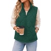 Zeagoo Womens Puffer Vest Lightweight Quilted Coat Sleeveless Jackets(Green)