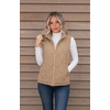 Zeagoo Womens Puffer Vest Lightweight Quilted Coat Sleeveless Jackets(Khaki)