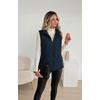 Zeagoo Womens Puffer Vest Lightweight Quilted Coat Sleeveless Jackets(Navy)