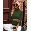 Zeagoo Womens Sweaters Fall Turtleneck Tops Long Sleeve Winter Clothing(Army Green)