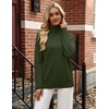 Zeagoo Womens Sweaters Fall Turtleneck Tops Long Sleeve Winter Clothing(Army Green)