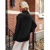 Zeagoo Womens Sweaters Fall Turtleneck Tops Long Sleeve Winter Clothing(Black)