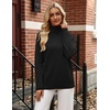 Zeagoo Womens Sweaters Fall Turtleneck Tops Long Sleeve Winter Clothing(Black)