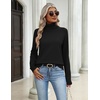 Zeagoo Womens Sweaters Fall Turtleneck Tops Long Sleeve Winter Clothing(Black)