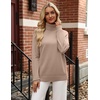 Zeagoo Womens Sweaters Fall Turtleneck Tops Long Sleeve Winter Clothing(Khaki)