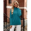 Zeagoo Womens Sweaters Fall Turtleneck Tops Long Sleeve Winter Clothing(Peacock Blue)
