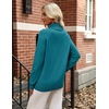 Zeagoo Womens Sweaters Fall Turtleneck Tops Long Sleeve Winter Clothing(Peacock Blue)