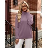 Zeagoo Womens Sweaters Fall Turtleneck Tops Long Sleeve Winter Clothing(Purple)