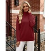 Zeagoo Womens Sweaters Fall Turtleneck Tops Long Sleeve Winter Clothing(Wine Red)