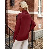 Zeagoo Womens Sweaters Fall Turtleneck Tops Long Sleeve Winter Clothing(Wine Red)