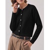 Zeagoo Wool Blend Cardigan Sweaters for Women 2026 Casual Fall Outfits(03 Black)