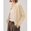 Zeagoo Wool Blend Cardigan Sweaters for Women 2026 Casual Fall Outfits(Apricot)