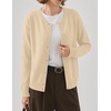 Zeagoo Wool Blend Cardigan Sweaters for Women 2026 Casual Fall Outfits(Apricot)