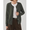 Zeagoo Wool Blend Cardigan Sweaters for Women 2026 Casual Fall Outfits(Army Green)