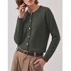 Zeagoo Wool Blend Cardigan Sweaters for Women 2026 Casual Fall Outfits(Army Green)