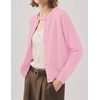 Zeagoo Wool Blend Cardigan Sweaters for Women 2026 Casual Fall Outfits(Pink)