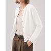 Zeagoo Wool Blend Cardigan Sweaters for Women 2026 Casual Fall Outfits(White)