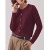 Zeagoo Wool Blend Cardigan Sweaters for Women 2026 Casual Fall Outfits(Wine Red)