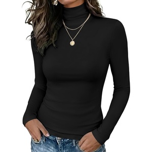 Zeagoo Long Sleeve Mock Neck Tops Slim Fit Shirt Fleece Lined Thermal Tee(Black)