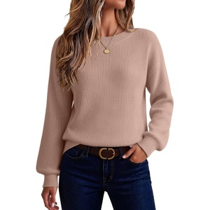 Zeagoo Sweaters for Women 2026 Loose Fit Chunky Knit Casual Fall Outfits(Khaki)