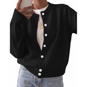 Zeagoo Wool Blend Cardigan Sweaters for Women 2026 Casual Fall Outfits(03 Black)