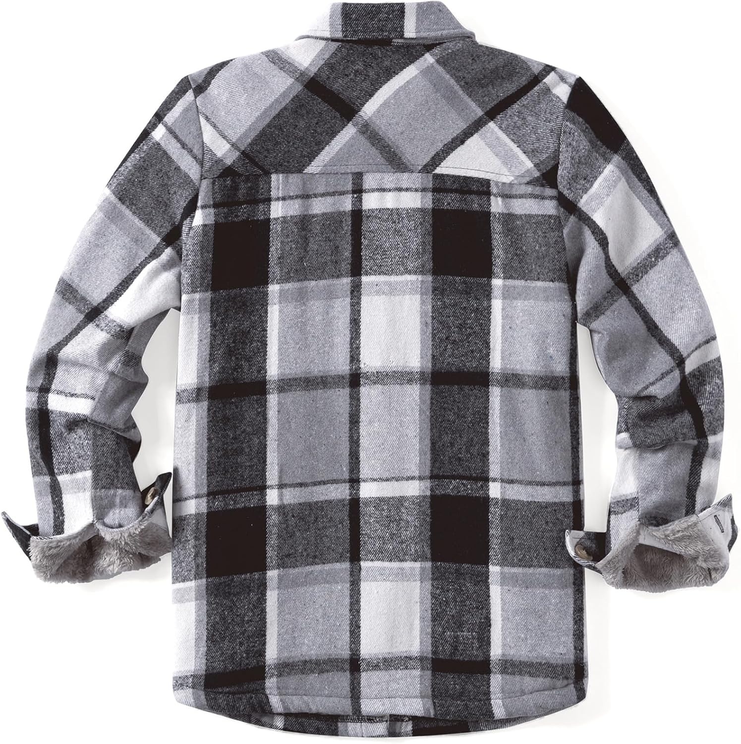 image:imageZeagoo Flannel Jacket for Women Sherpa Fleece Lined Winter Plaid CoatsBlack