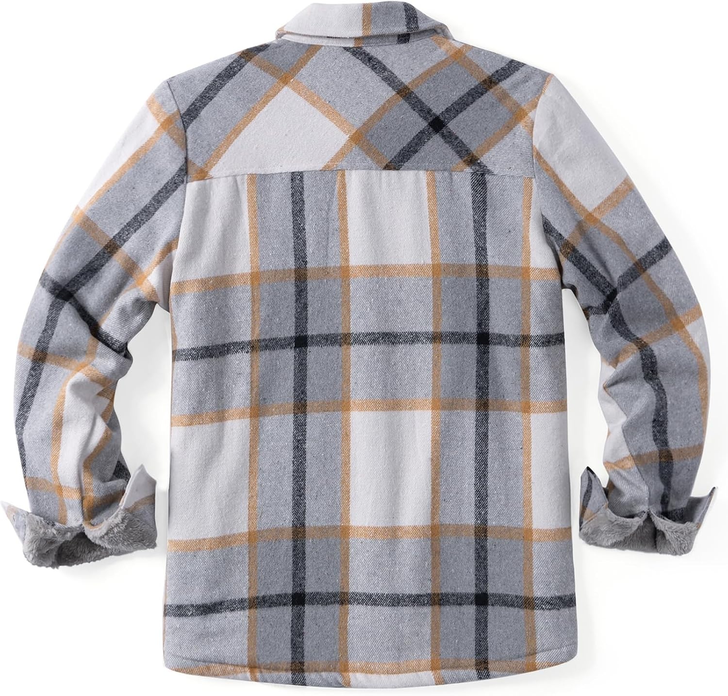image:imageZeagoo Flannel Jacket for Women Sherpa Fleece Lined Winter Plaid CoatsGrey