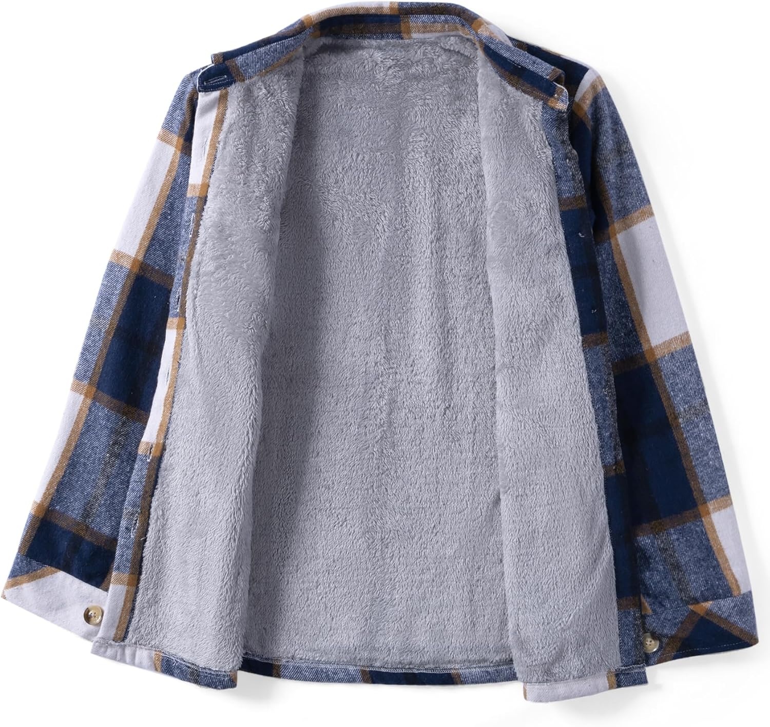 image:imageZeagoo Flannel Jacket for Women Sherpa Fleece Lined Winter Plaid CoatsNavy