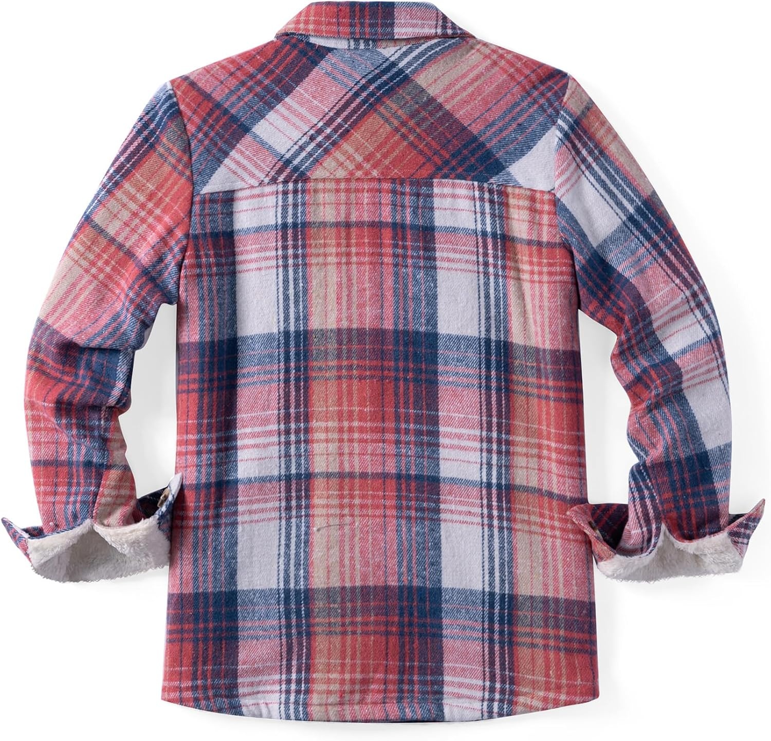 image:imageZeagoo Flannel Jacket for Women Sherpa Fleece Lined Winter Plaid CoatsPink