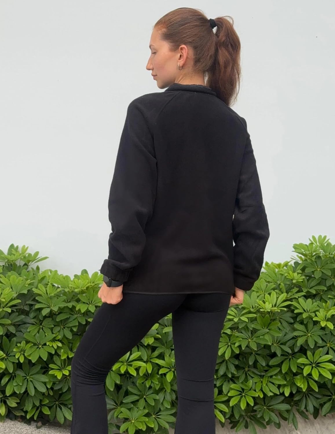 image:imageZeagoo Women Fleece Jacket Western Aztec Print Snap Button Down OuterwearSolid Black